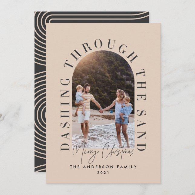 O natal geo moderno a passar pela areia (Frente/Verso)