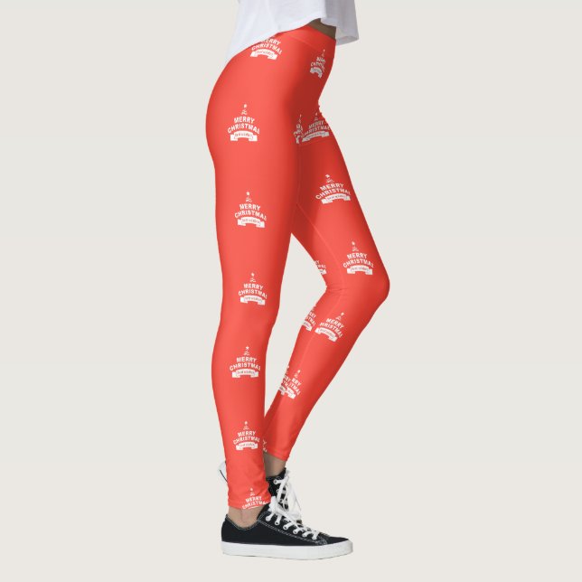 O Natal Personalizado Melhor Deseja Leggings (Direita)