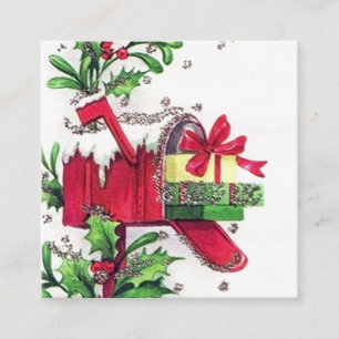 O natal vintage retro adiciona o cartão de visita