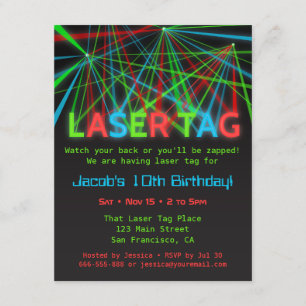 O néon exprime convites de festas de aniversário