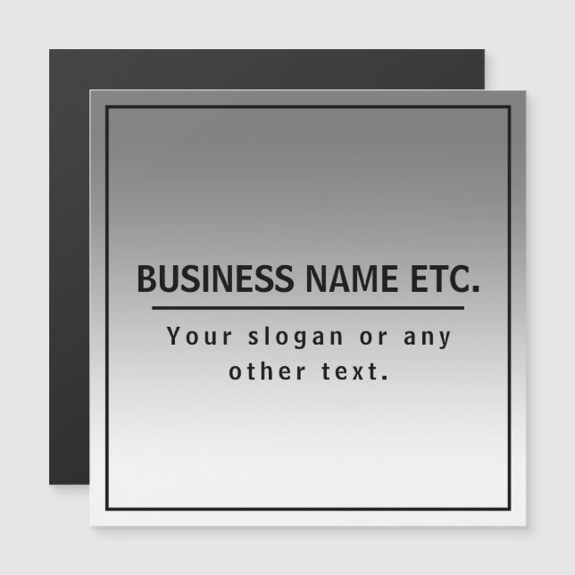 O nome da sua empresa ou marca etc.  (Frente/Verso)