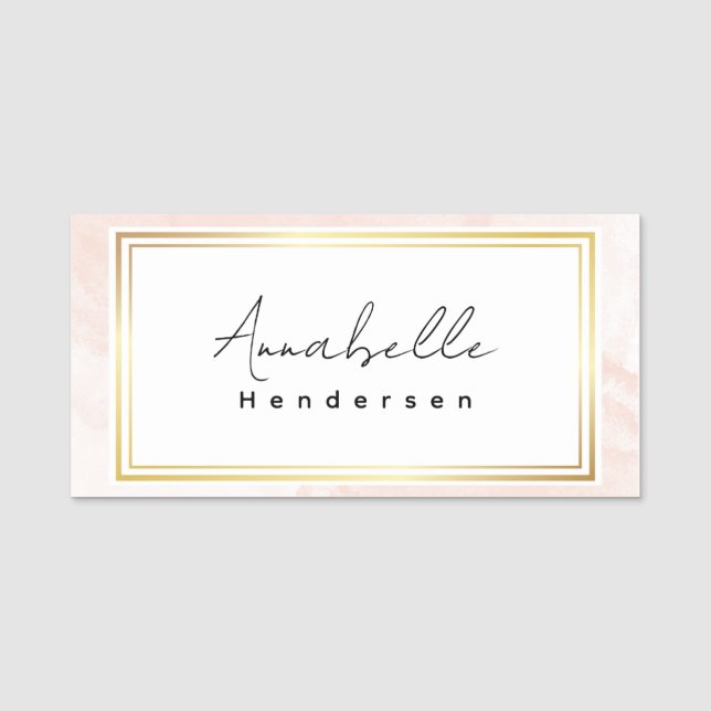 O Nome de etiqueta Elegante (Frente)