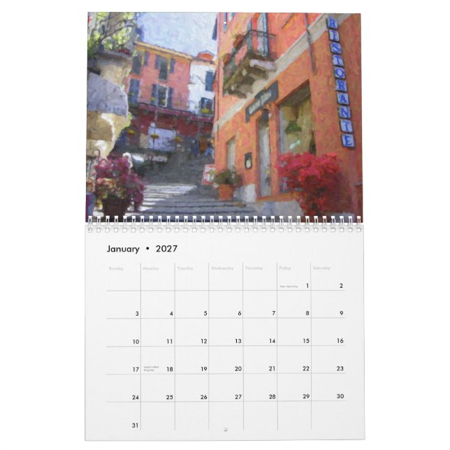 O norte do calendário de Italia, 2015 (Jan 2027)