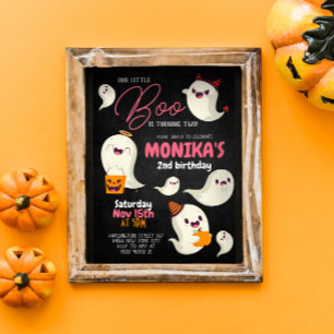 O nosso convite de aniversário de Dia das Bruxas d