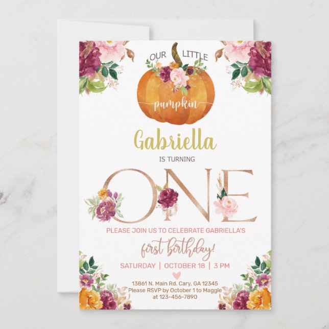 O nosso doce convite para o primeiro aniversário d (Frente)