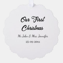 O nosso primeiro Natal, Sr. e Sra. casal, data