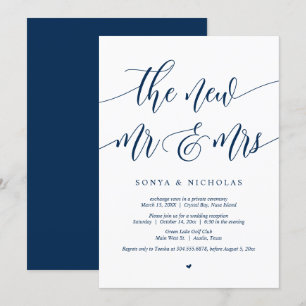 O novo Sr e Sra, Convite de Casamento Fuga de Noiv