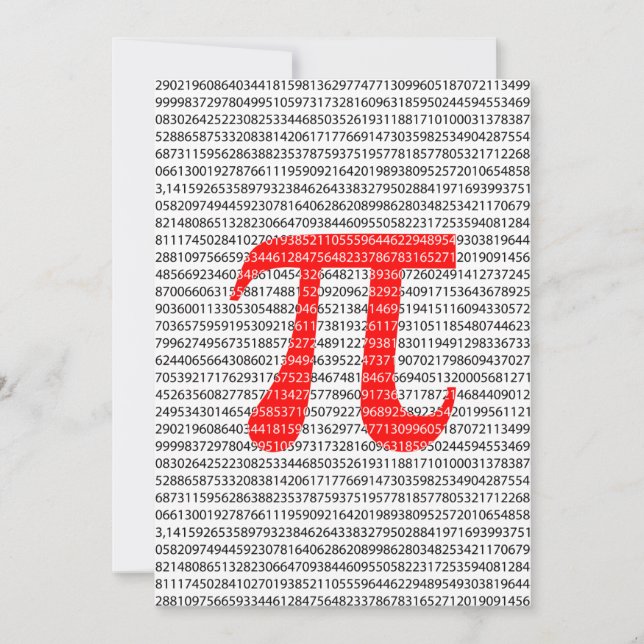O número vermelho pi é um símbolo constante matemá (Frente)
