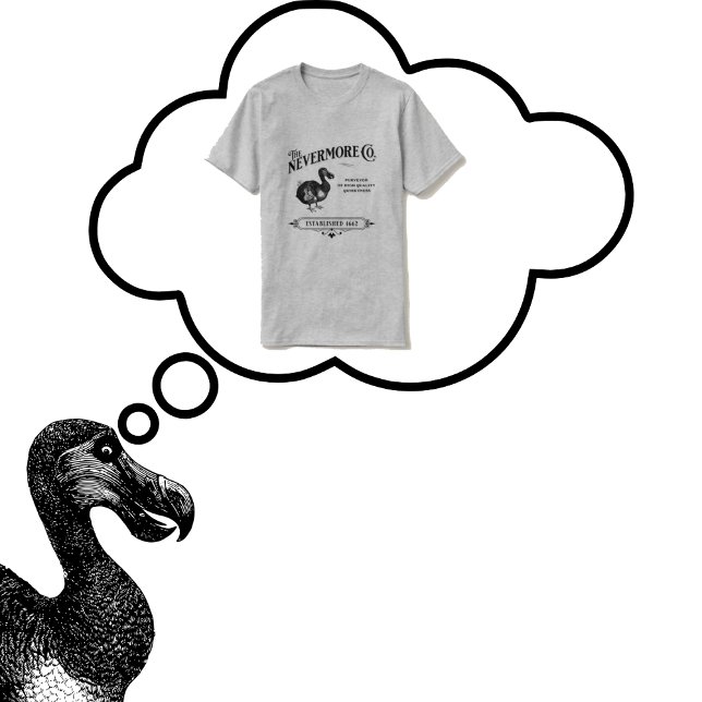 O Nunca Mais Dodo Bird T-Shirt (Criador carregado)