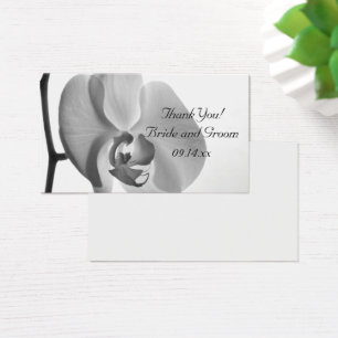 O obrigado branco do casamento da orquídea você