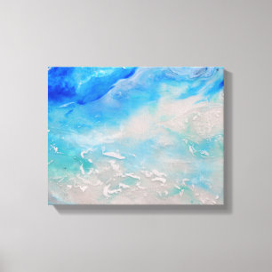 O oceano derrama o impressão das canvas de arte