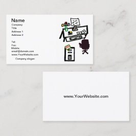 O Office está OPEN Computer Desk Cartão de visita 