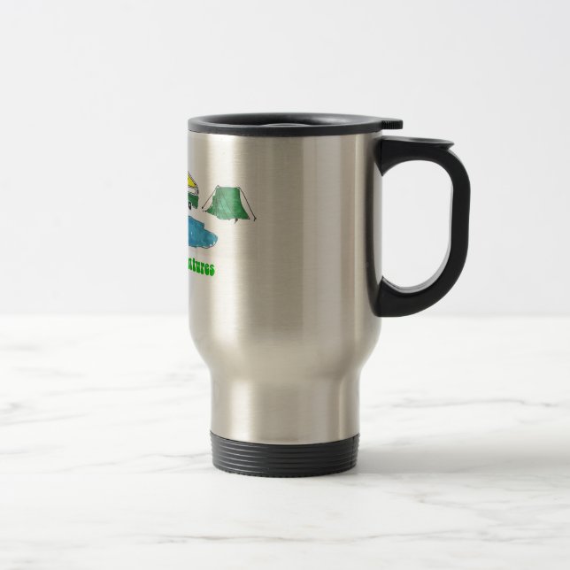 O ônibus verde aventura-se a caneca de viagem (Direita)