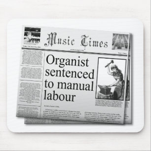 O organista headlines o mousepad (a soletração