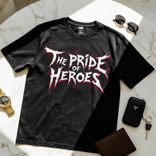 O Orgulho dos Heróis - Camiseta Design Motivaciona (Criador carregado)