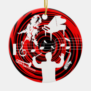 O ornamento da música adiciona a foto