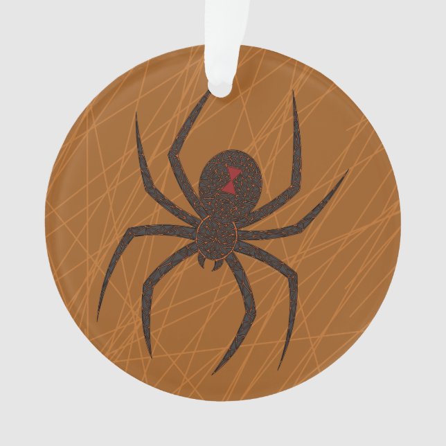 O Ornamento de Acrílico Teia de Aranha (Frente)
