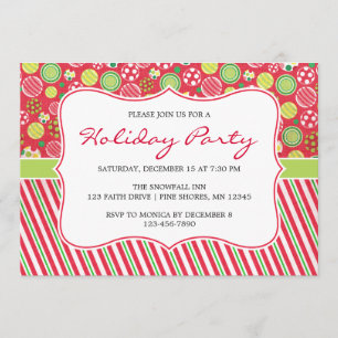 O ornamento listra o cartão da festa natalícia do