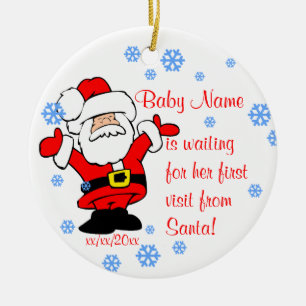 O ornamento personalizado primeiro Natal do bebê