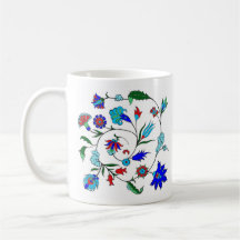 O otomano inspirou a caneca floral do teste padrão
