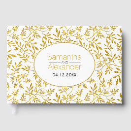 O ouro moderno deixa livro de convidados de casame