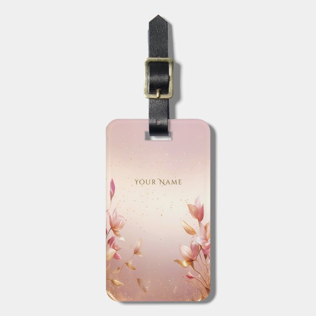 O Ouro rosa deixa a etiqueta de bagagem (Frente Vertical)