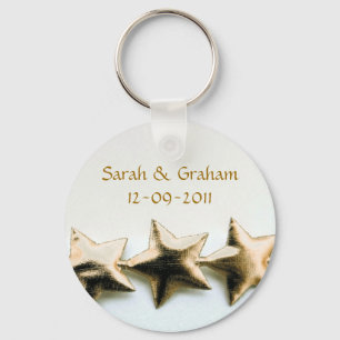 O ouro Stars o chaveiro do casamento