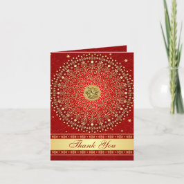 O ouro vermelho Hindu de Ganesh enrola cartões de