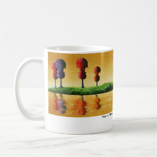 O outono amarra a caneca de café