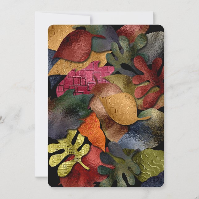 O outono deixa a aparência do metal de ação de gra (Frente)