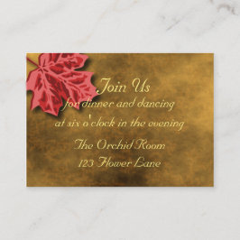 O outono deixa cartões de recepção