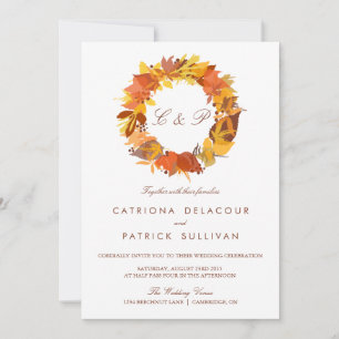 O OUTONO DEIXA O CONVITE DE CASAMENTO OUTONO DE FO