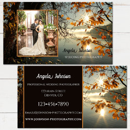 O outono deixa seu Cartão de visita de fotos