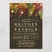 O outono russo deixa convites para casamento