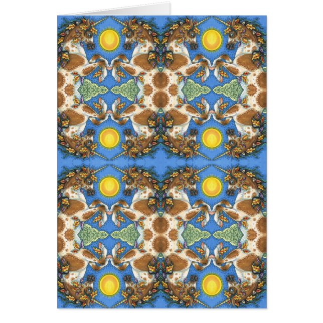 O OUTONO SAI DE UM ESTALHÃO UNICORN, CARTÃO DE CAV (Frente)