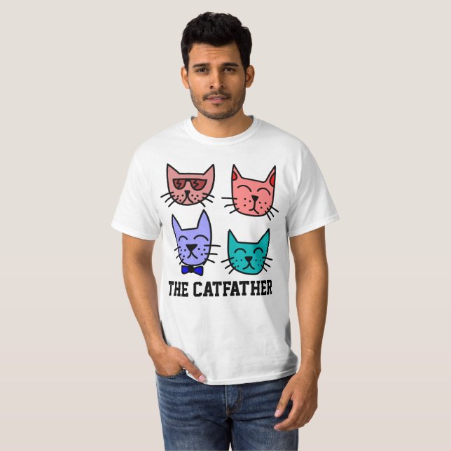O PADRE, T-shirts Pai de gato (Frente Completa)
