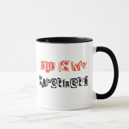 O pai é minha caneca de café vermelho e preto do