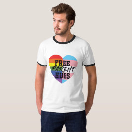 O pai livre abraça o t-shirt de LGBTQ