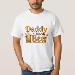 O pai precisa de uma camiseta de cerveja engraçada