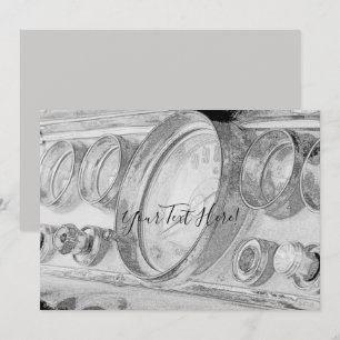 O Painel Do Chrysler Desenha O Convite De Texto