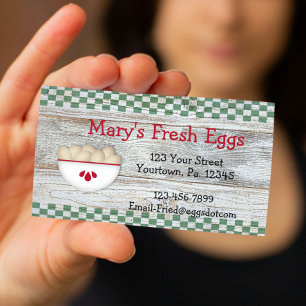 O país Eggs o cartão de visita