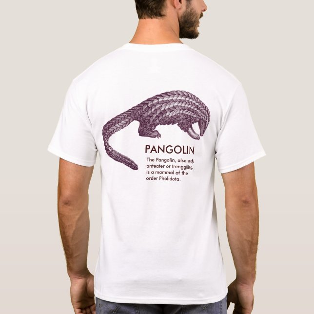 O Pangolin estranho, com definição, t-shirt (Verso)