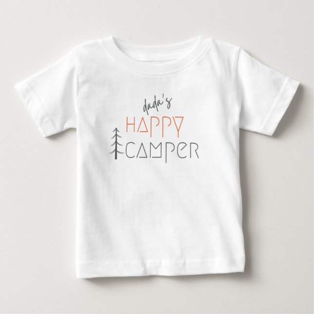 o papai está feliz. Baby T-Shirt (Frente)