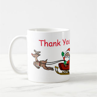 O papai noel agradece-lhe rotular a caneca