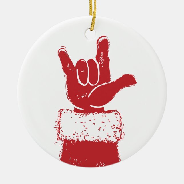 O papai noel ama-o ornamento (Frente)