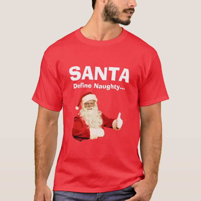 O papai noel define a camisa engraçada (Frente)