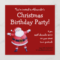 O Papai Noel fez um convite para o aniversário de 