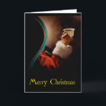 O "papai noel toma cartão de Natal de uma ruptura<br><div class="desc">Um de nosso design mais popular,  mais atraente! Este cartão vívido evocará imagens de umas épocas mais simples,  de acordo com o feriado do Natal!</div>