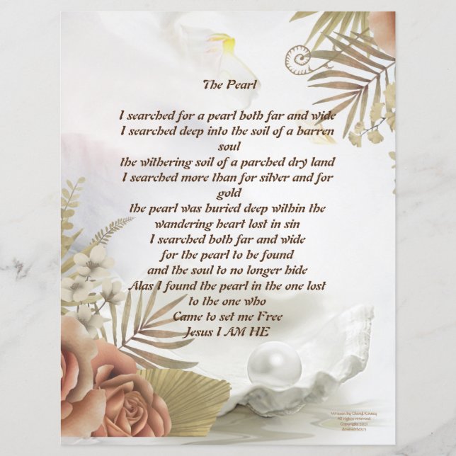 O Papel de carta Personalizado Pearl (Frente)