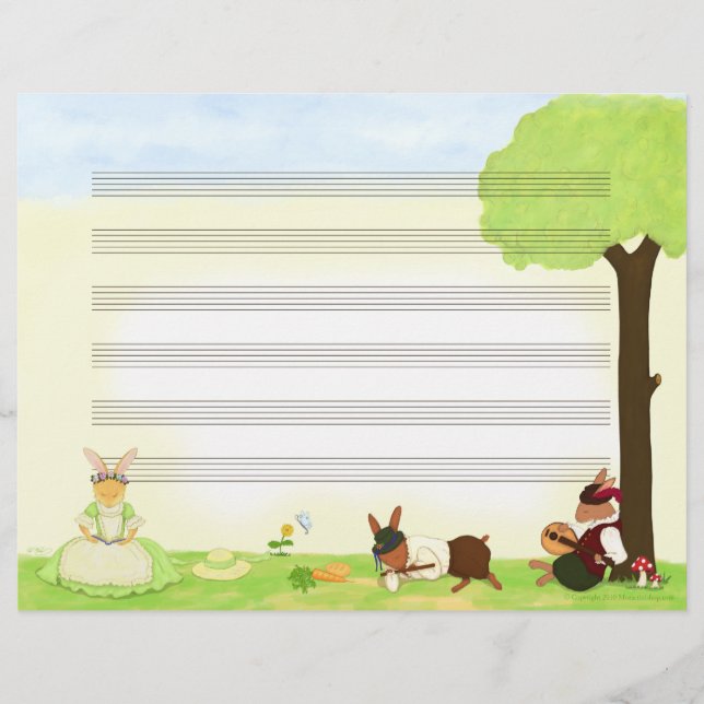 O Papel Manuscrito De Música Do Dia Bom (Frente)